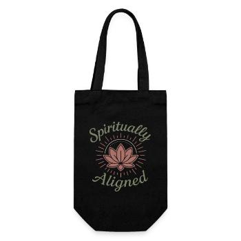 Boho Yoga Spiritual Gift for Mindful Yogis - Gift Bag for Bottles - black - Front