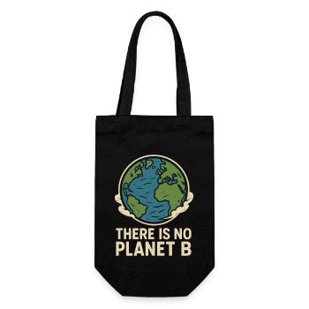 Es Gibt Keinen Planeten B - Umweltbewusstsein - Geschenkbeutel für Flaschen - Schwarz - Vorne