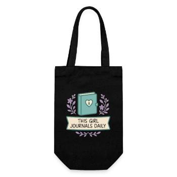 Gratitude Practice Journal Lover Emotional - Gift Bag for Bottles - black - Front