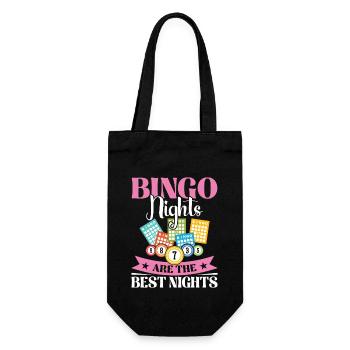 Bingoabend Spaß Design für Bingo Fans - Geschenkbeutel für Flaschen - Schwarz - Vorne
