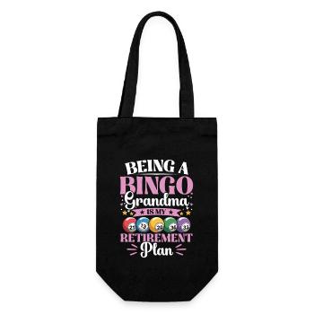 Bingo Granny Gambling Real Bingo Fans Retirement - Gift Bag for Bottles - black - Front