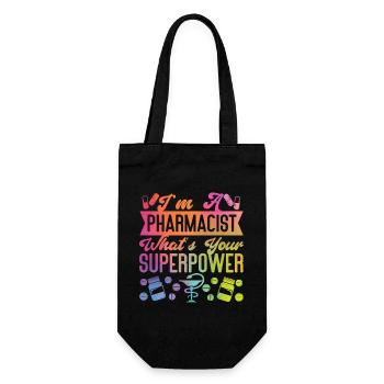 Pharmacy Tech Technician - Gift Bag for Bottles - black - Front