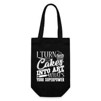 Baker Baker Turn Cakes Into Art - Gift Bag for Bottles - black - Front