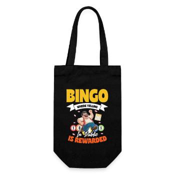 Bingo Where Yelling In Public Is Rewarded - Gift Bag for Bottles - black - Front