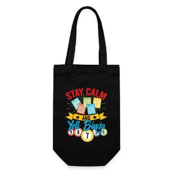 Bingo Gift Bingo Player Bingo Party - Gift Bag for Bottles - black - Front