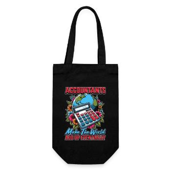 Accounting Accountants Make The World Spreadsheet - Geschenkbeutel für Flaschen - Schwarz - Vorne