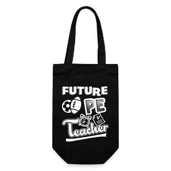Future PE Teacher - Gift Bag for Bottles - black - Front