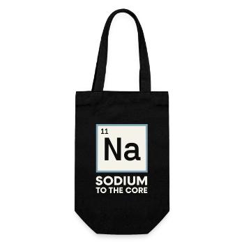 Salzliebhaber Natriumabhängiger Nacl Meme - Geschenkbeutel für Flaschen - Schwarz - Vorne