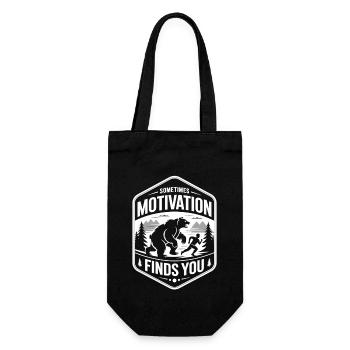 Maillot de course avec ours - la motivation vous trouve ! - Sac à bouteille - noir - Devant