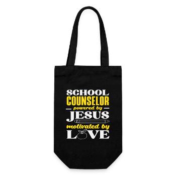 Schulberater Von Jesus Angetrieben Und Liebe - Geschenkbeutel für Flaschen - Schwarz - Vorne