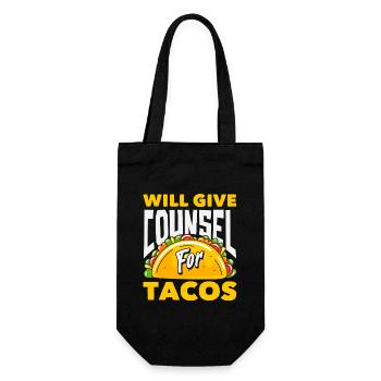 School counselor gives advice for tacos - Gift Bag for Bottles - black - Front