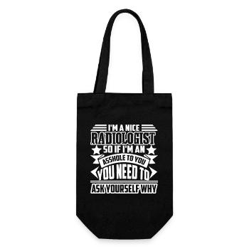 Radiologist I am a Radiologist - Gift Bag for Bottles - black - Front