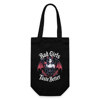 Bad Girls Taste Better! Goth Gothic Emo Baddie - Gift Bag for Bottles - black - Front