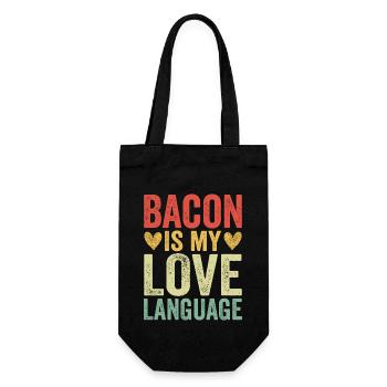 Bacon Is My Love Language - Geschenkbeutel für Flaschen - Schwarz - Vorne