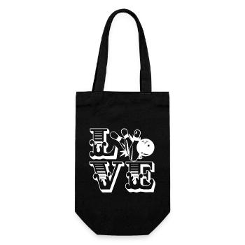 Bowling Love Bowling - Gift Bag for Bottles - black - Front