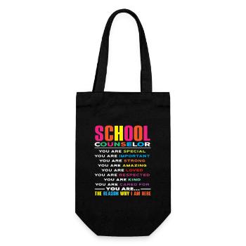Schulberater Inspirierende Worte - Geschenkbeutel für Flaschen - Schwarz - Vorne
