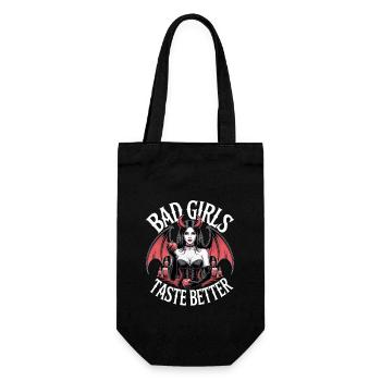 Bad Girls Taste Better! Goth Gothic Emo Baddie - Gift Bag for Bottles - black - Front