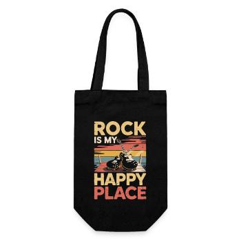 Rock My Happy Place Music Lover DJ Headphones - Gift Bag for Bottles - black - Front