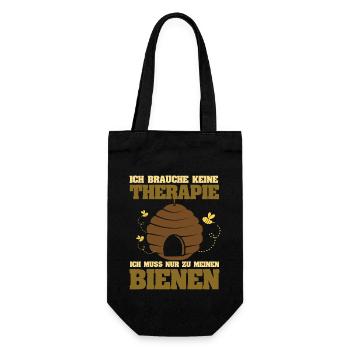 Imker Bienenzüchter Spruch Bienenliebhaber Imkerei - Geschenkbeutel für Flaschen - Schwarz - Vorne