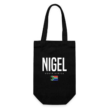Nigel, South Africa - Gift Bag for Bottles - black - Front