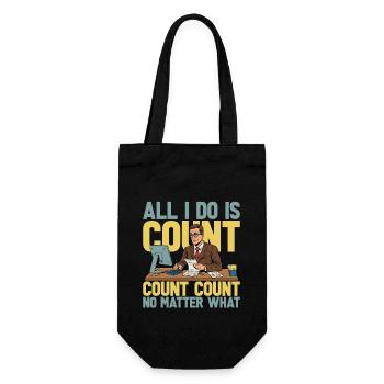 Accounting All I Do Is Count Count Data Analysis - Geschenkbeutel für Flaschen - Schwarz - Vorne