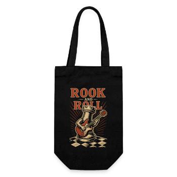 Rook And Roll Chess Player Board Game Fun - Gift Bag for Bottles - black - Front