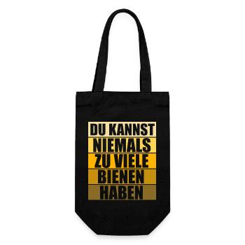 Hobbyimker Imker Bienen Flüsterer Imkern Honig - Geschenkbeutel für Flaschen - Schwarz - Vorne