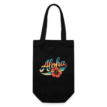 Aloha Été Hibiscus Plage Coucher de soleil - Sac à bouteille - noir - Devant