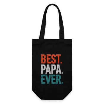 Best dad ever: Perfect for dads - Gift Bag for Bottles - black - Front