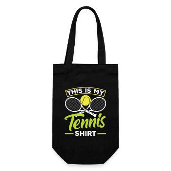 This Is My Tennis Shirt Tennis Player - Gift Bag for Bottles - black - Front
