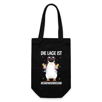 Die Lage Ist Besäufniserregend - Geschenkbeutel für Flaschen - Schwarz - Vorne