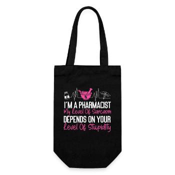 Pharmacy Tech Technician - Gift Bag for Bottles - black - Front