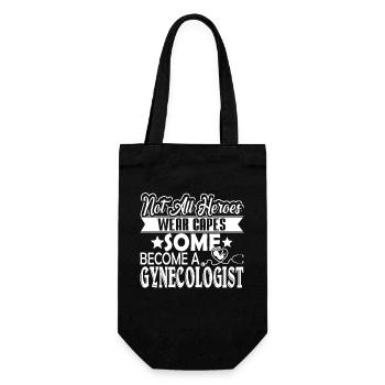 Gynecologist Hero Wear Cape - Gift Bag for Bottles - black - Front