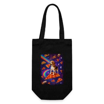 Beagle - Geschenkbeutel für Flaschen - Schwarz - Vorne