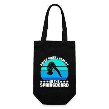 Diving diving board - Gift Bag for Bottles - black - Front