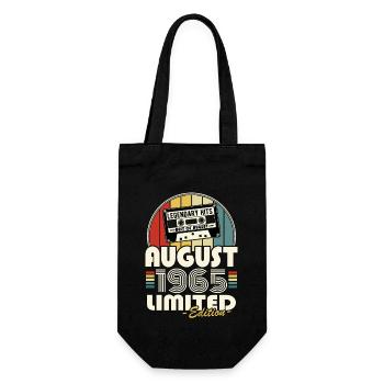 Legendary since August 1965 vintage birthday - Gift Bag for Bottles - black - Front