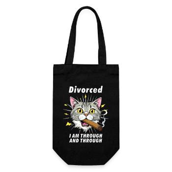 CAT Cigar Divorced - Gift Bag for Bottles - black - Front