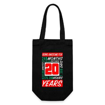 Familie 200 Jahre Geburtstag Monate Stunden - Geschenkbeutel für Flaschen - Schwarz - Vorne