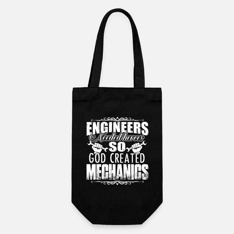 Mechanic God Created Mechanic - Gift Bag for Bottles - black