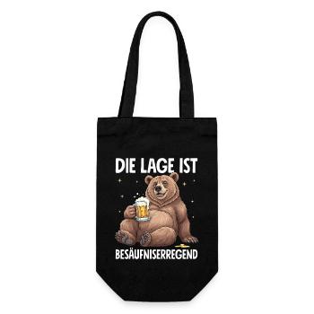 Die Lage Ist Besäufniserregend - Geschenkbeutel für Flaschen - Schwarz - Vorne