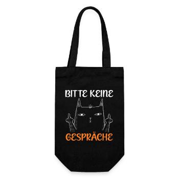 Malle BITTE KEINE GESPRÄCHE Lustiges - Geschenkbeutel für Flaschen - Schwarz - Vorne
