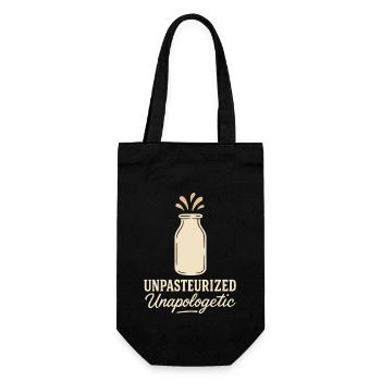 Drinking milk milk from the farm Freshness - Gift Bag for Bottles - black - Front