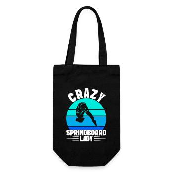 Kunstspringen Turmspringer Sprungbrett - Geschenkbeutel für Flaschen - Schwarz - Vorne