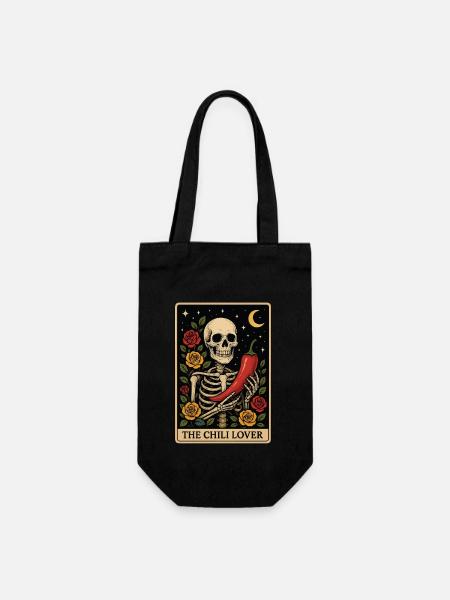 Chilli Tarot - Geschenkbeutel für Flaschen - Schwarz