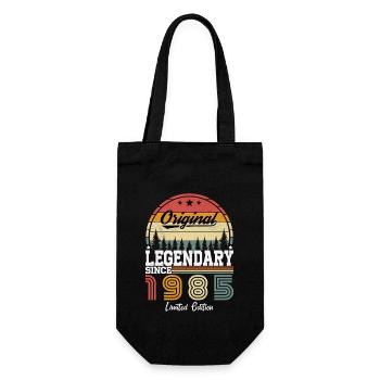 1985 Vintage Original 1985 Birthday Gift - Gift Bag for Bottles - black - Front