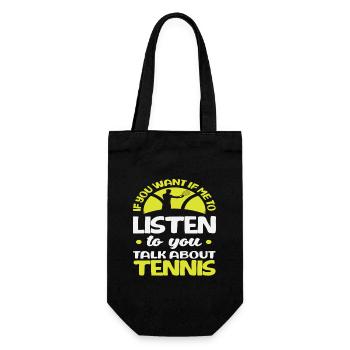 Tennis Players Talking About Tennis - Gift Bag for Bottles - black - Front
