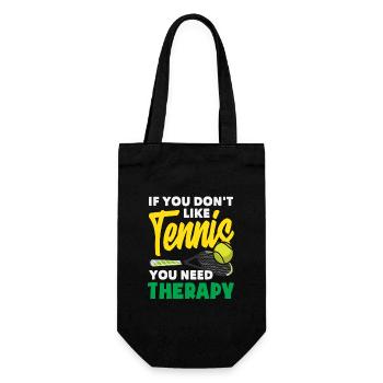 Tennis players: If you don't like tennis - Gift Bag for Bottles - black - Front