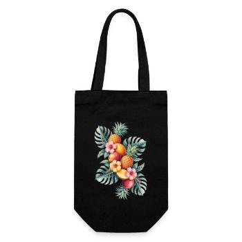 Exotic Fruits Tropical Paradise - Gift Bag for Bottles - black - Front
