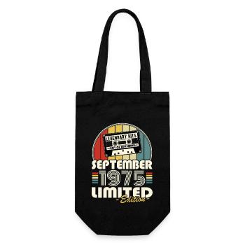 Legendary since September 1975 vintage birthday - Gift Bag for Bottles - black - Front