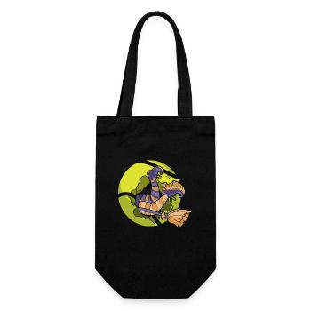 Tennis Witch Player Funny Halloween Design - Gift Bag for Bottles - black - Front